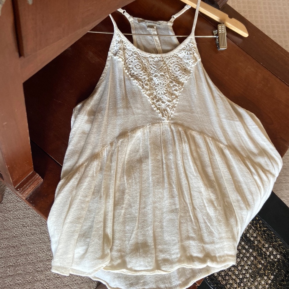 American Eagle Cream Tank Top Blouse